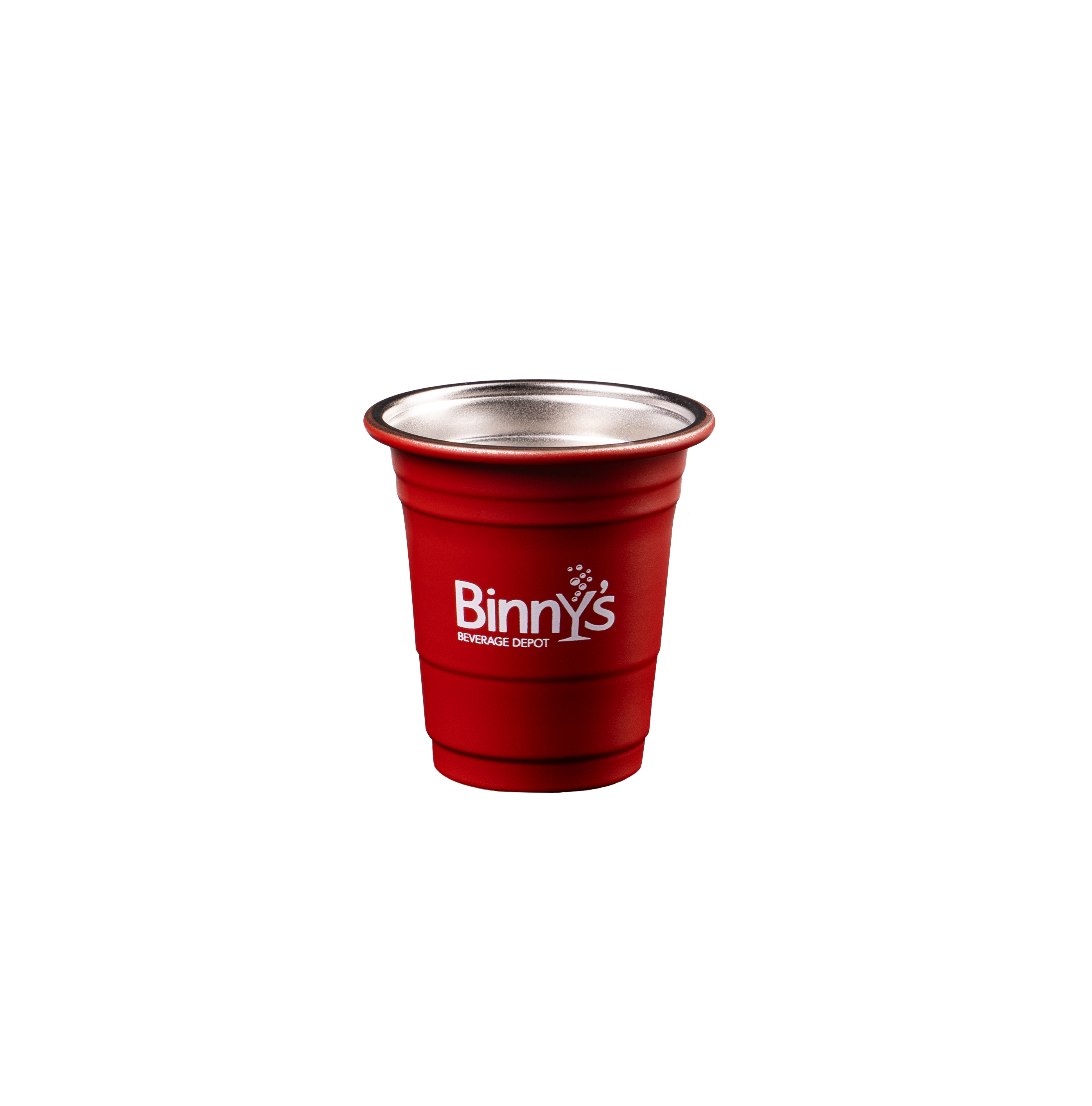 Binny's Logo Stainless Steel Shot Red