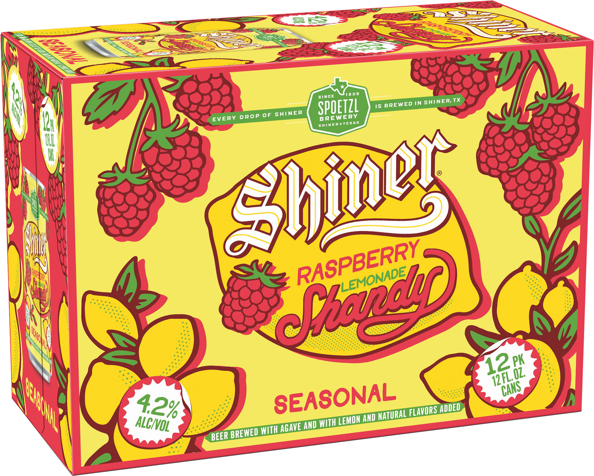 Shiner Raspberry Lemonade Shandy | 12 pack of 12 oz Can