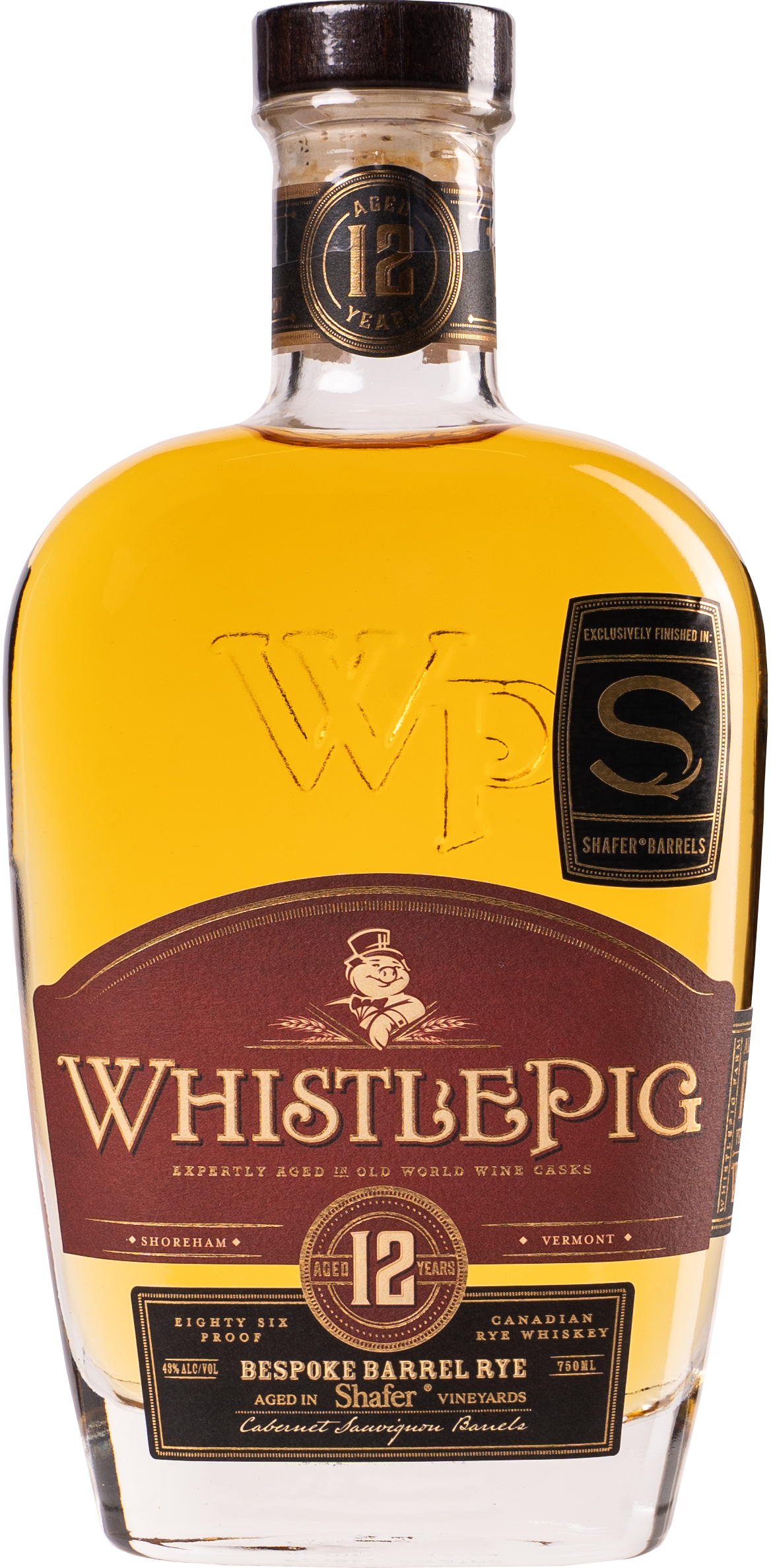 WhistlePig 12 year old Rye Shafer Cabernet Cask Finish | 750 ml Bottle