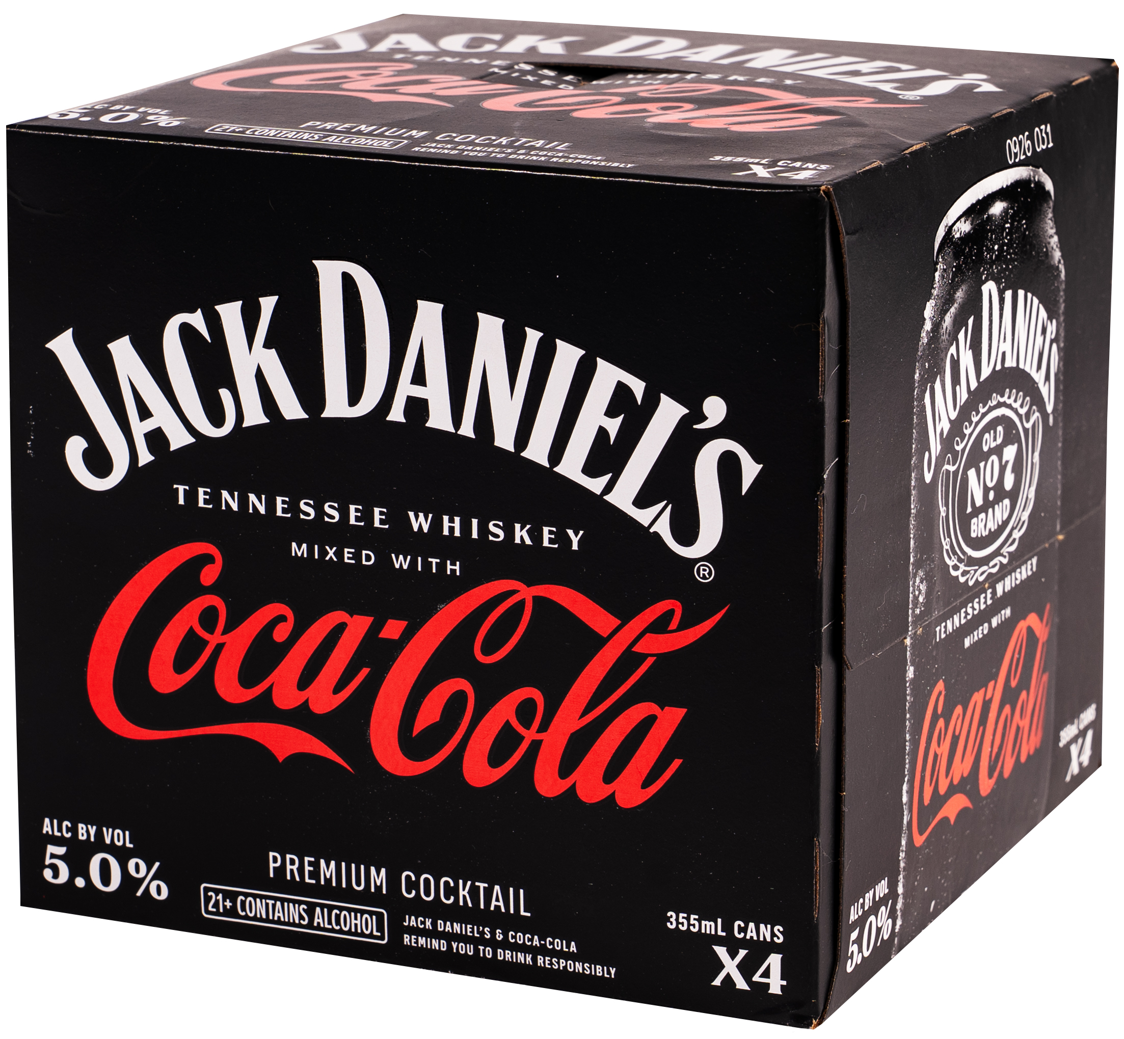 Jack Daniel's 4本セット Jack Daniel's Jack and Coca-Cola | 4 pack of 355 ml Can