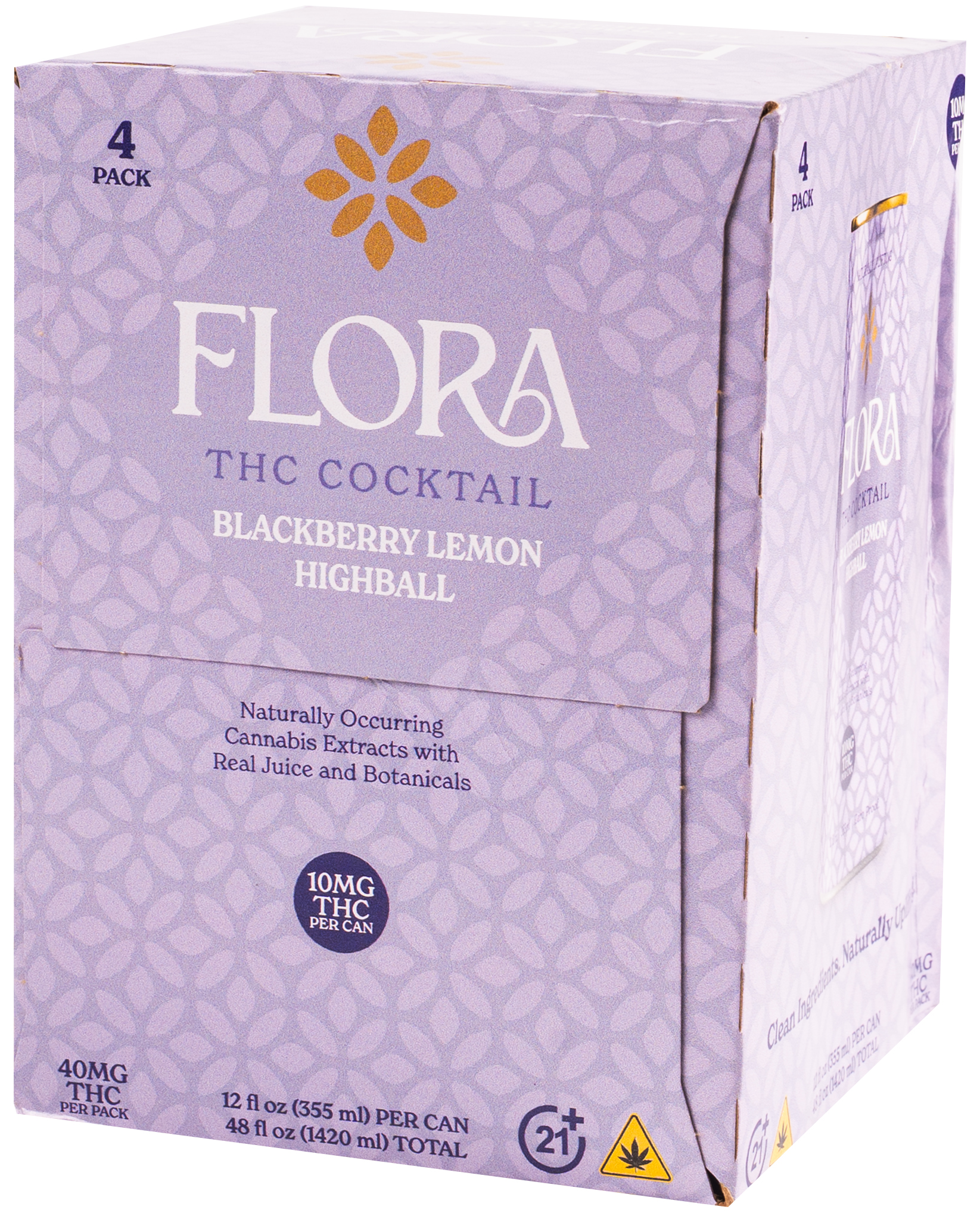 Flora Blackberry Lemon Highball 10mg THC 5mg CBD | 4 pack of 12 oz Can