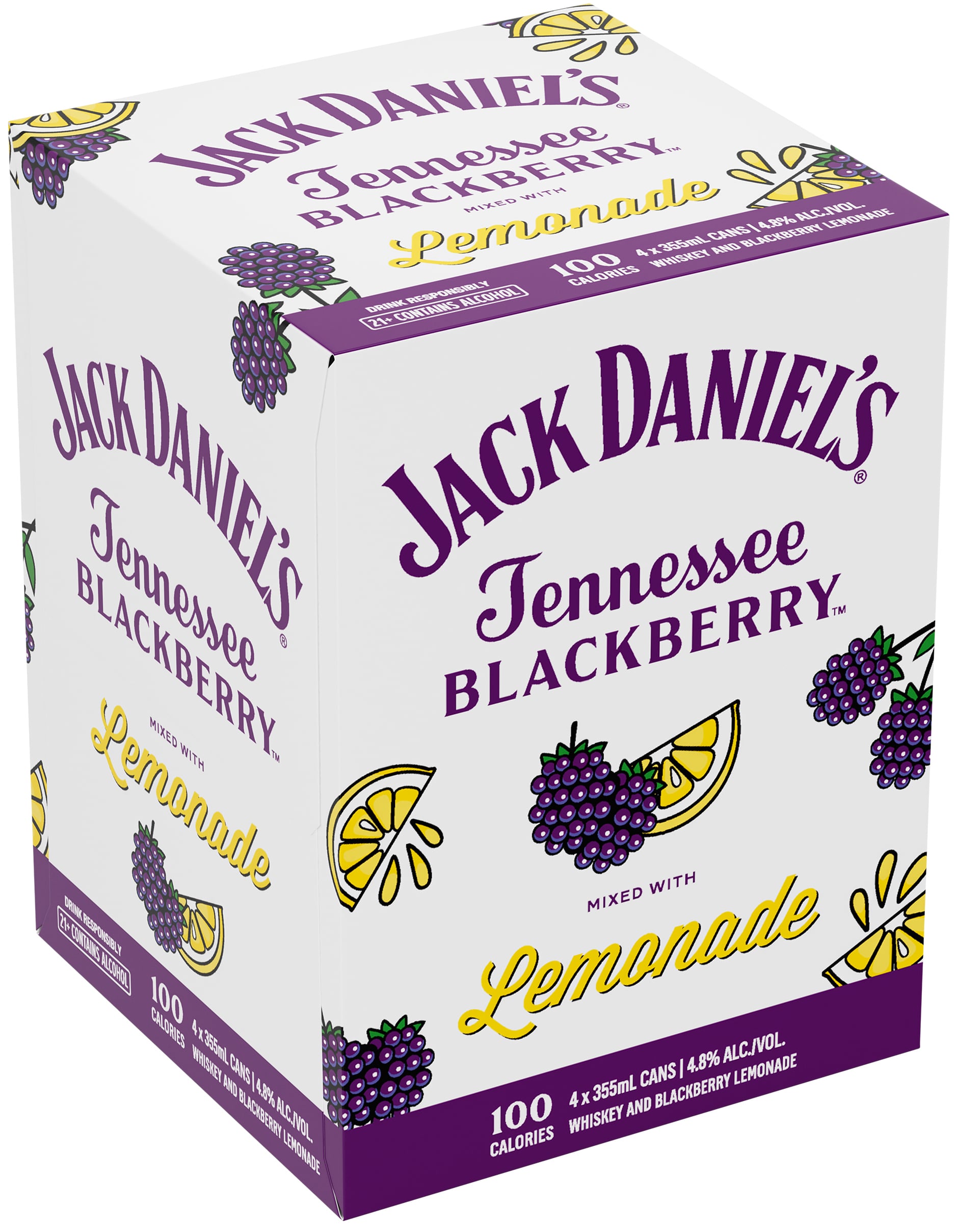 Jack Daniel's Blackberry Lemonade 4 Pack Cans | 4 pack of 355 ml Can
