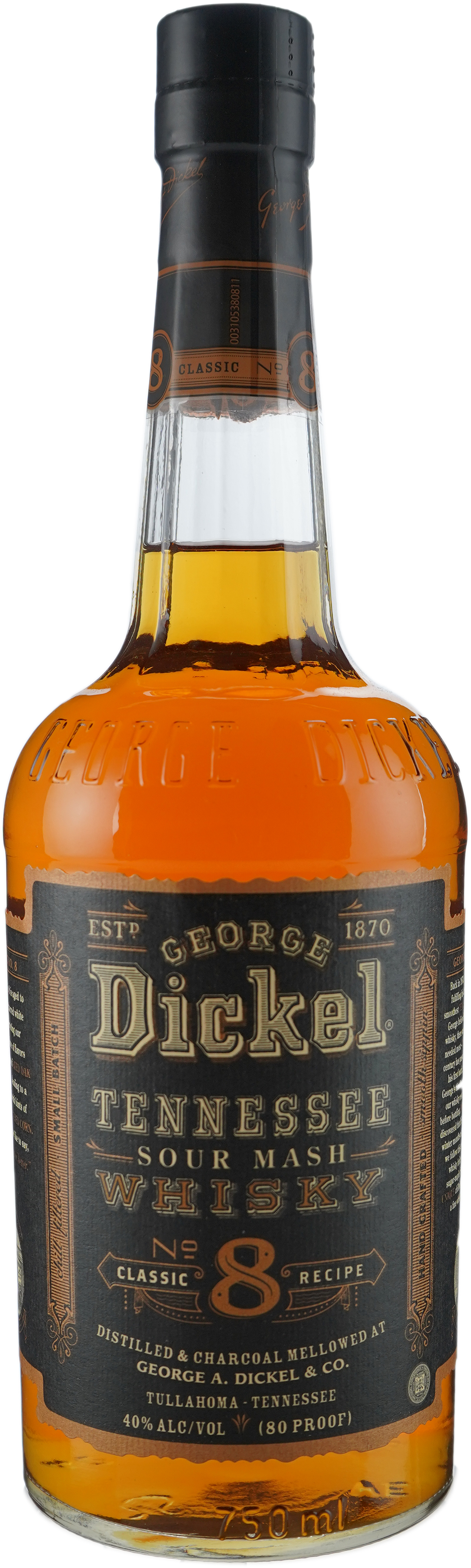 George Dickel Original No. 8 Black Label Tennessee Whiskey