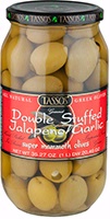 Tassos Garlic & Jalapeno Stuffed Green Olives 35.2 oz