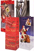 Wrap Art 1 Bottle Santas Wine Cellar Rope Handle