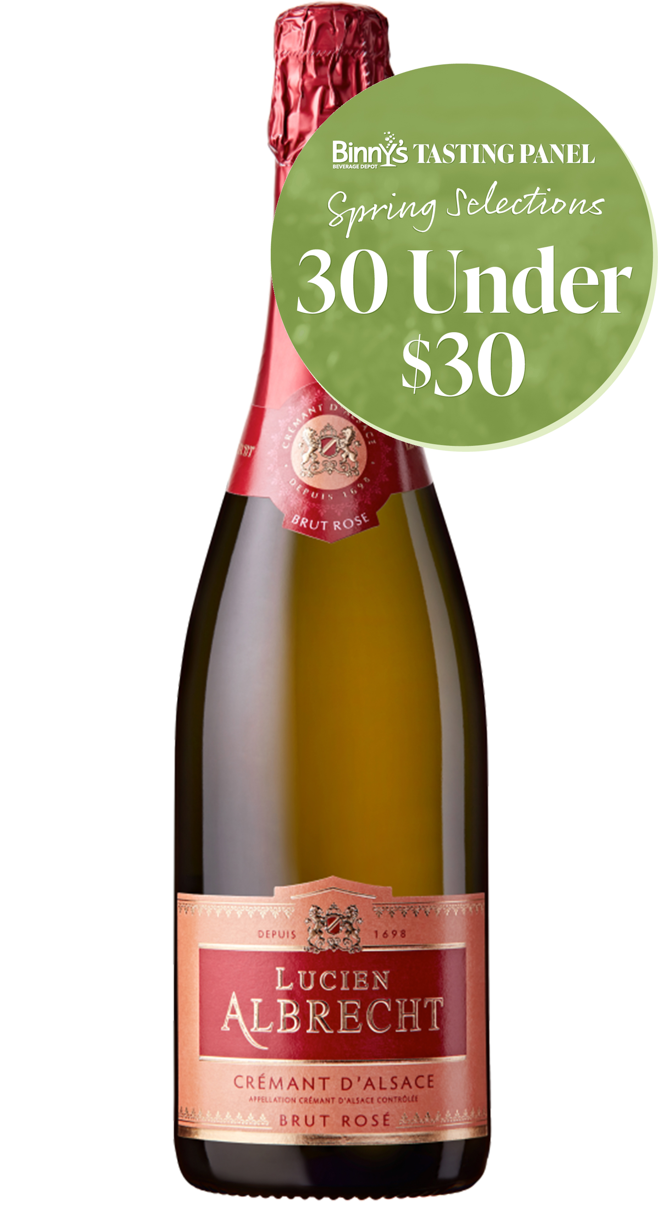 Lucien Albrecht Brut Rose Cremant d'Alsace | 750 ml Bottle