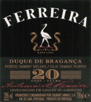 Ferreira Duque de Braganca 20 Year Old Tawny Port
