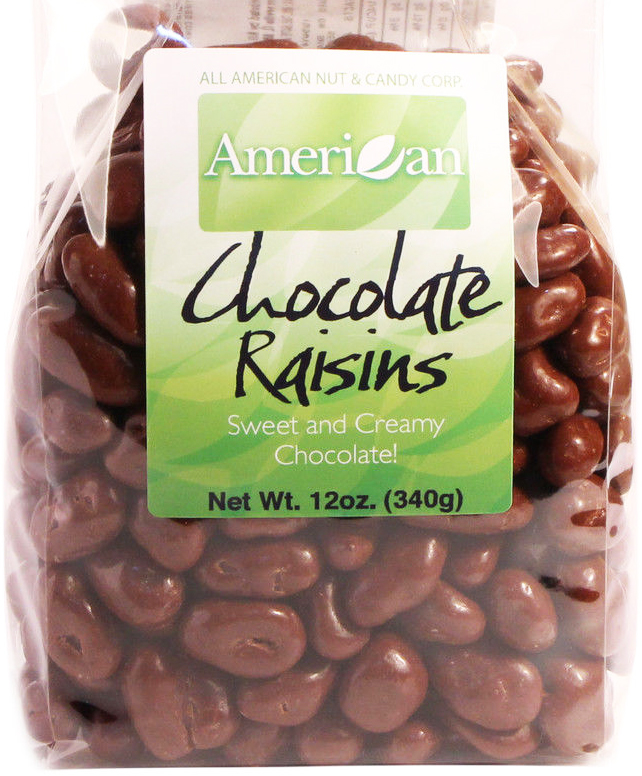 All American Nut & Candy Chocolate Covered Raisins Bag