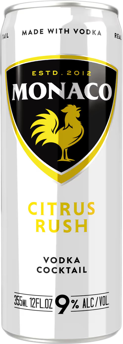 Monaco Citrus Rush Vodka Cocktail | 355 ml Can