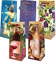 Wrap Art 1 Bottle Blue Mystique Rope Handle