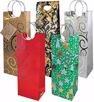 Wrap Art 1 Bottle Gold Foil Swirls Metal Handle