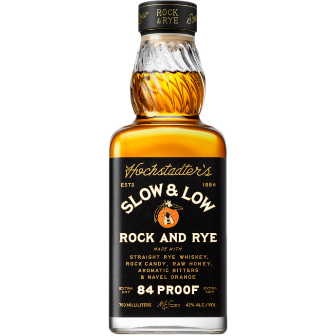 Hochstadter's Slow & Low 84 proof Rock and Rye Made With Straight Rye Whiskey