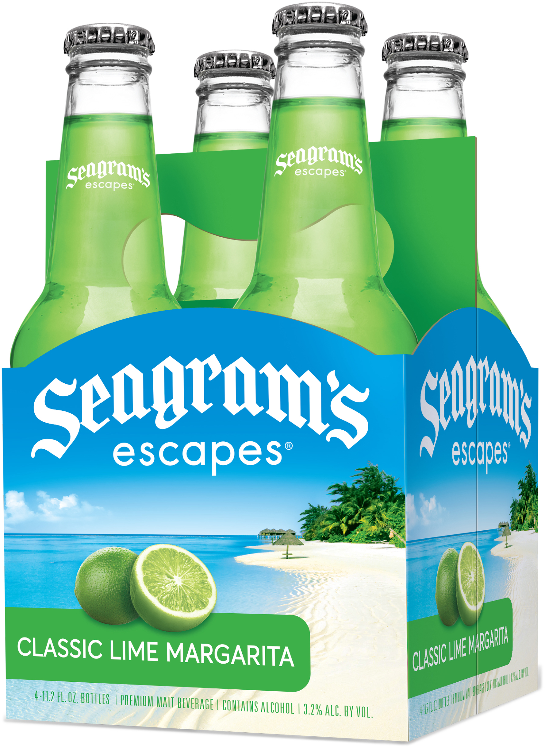 Seagram's Escapes Classic Lime Margarita | 4 pack of 11.2 oz ...