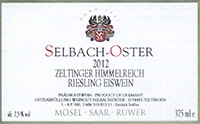 Selbach Oster Zeltinger Himmelreich Riesling Eiswein 2012 Half Bottle