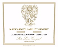Kapcsandy Family Winery Estate Grand Vin Cabernet Sauvignon 2010