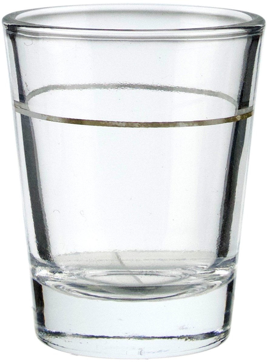 Wrap Art Lined Shot Glass 1oz to Line and 1.5 to Rim