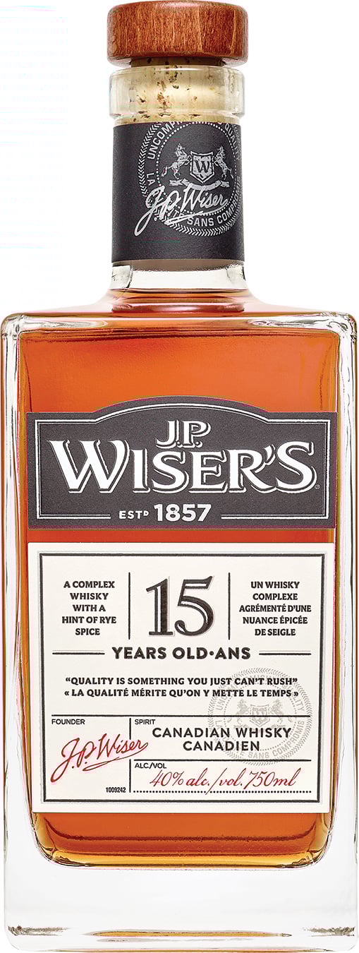 J.P. Wiser's 15 year old Canadian Whisky