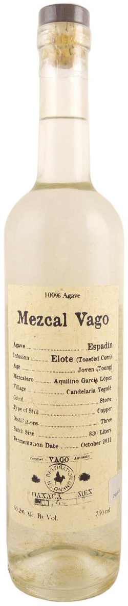 Mezcal Vago Elote by Aquilino Garcia