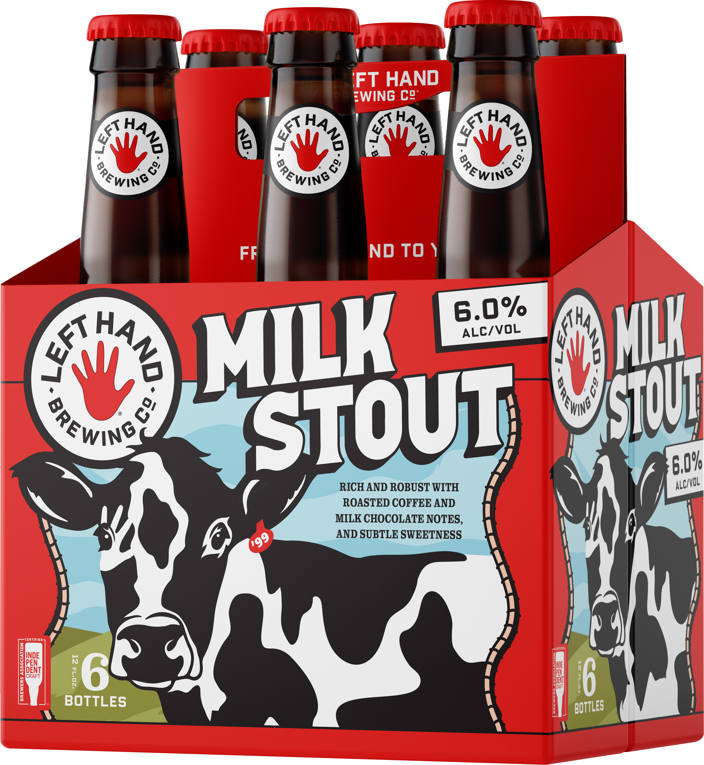 Left Hand Milk Stout Nitro | 6 pack of 12 oz Bottle