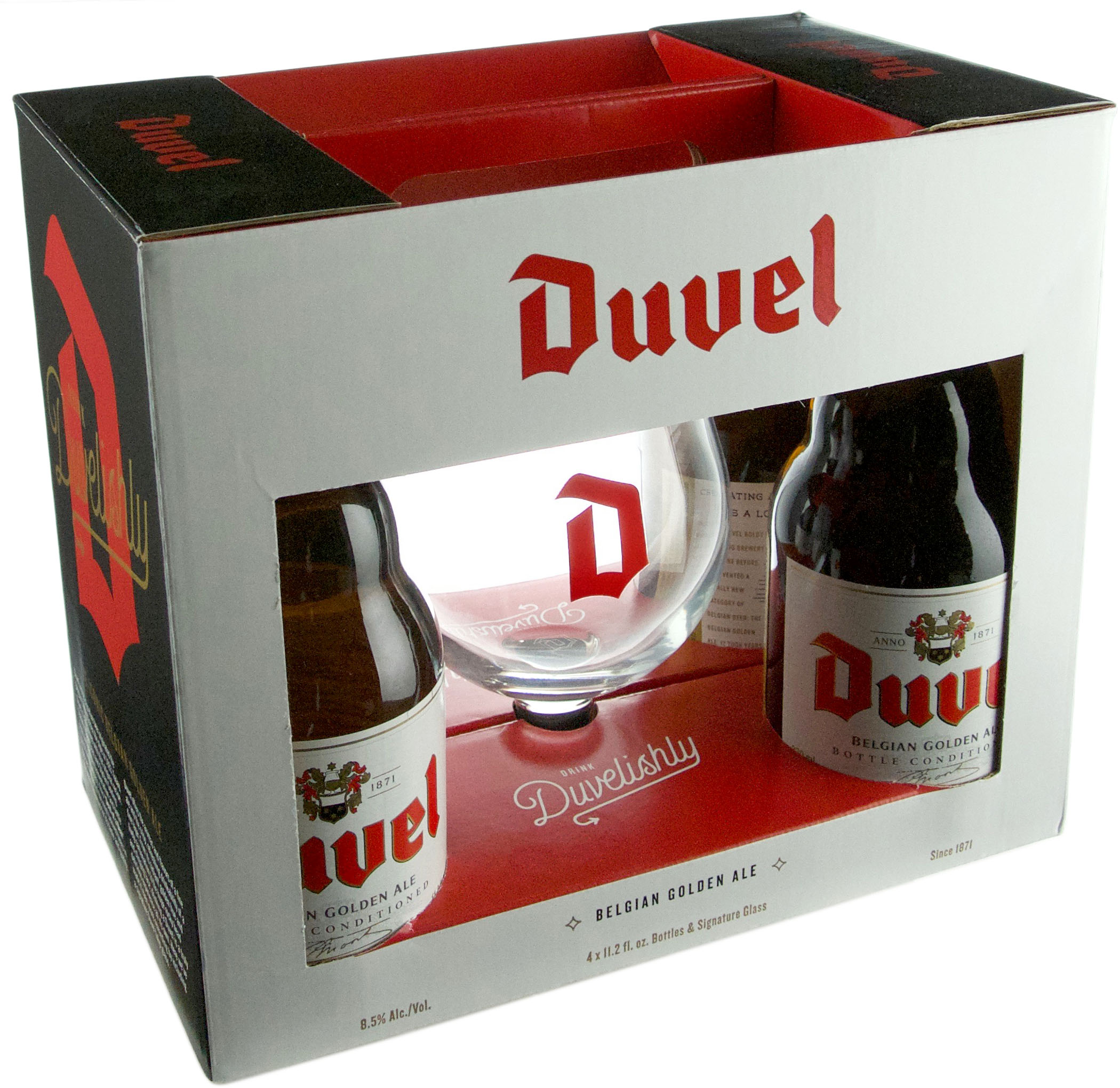 Duvel 4 Pack Gift Set with Chalice