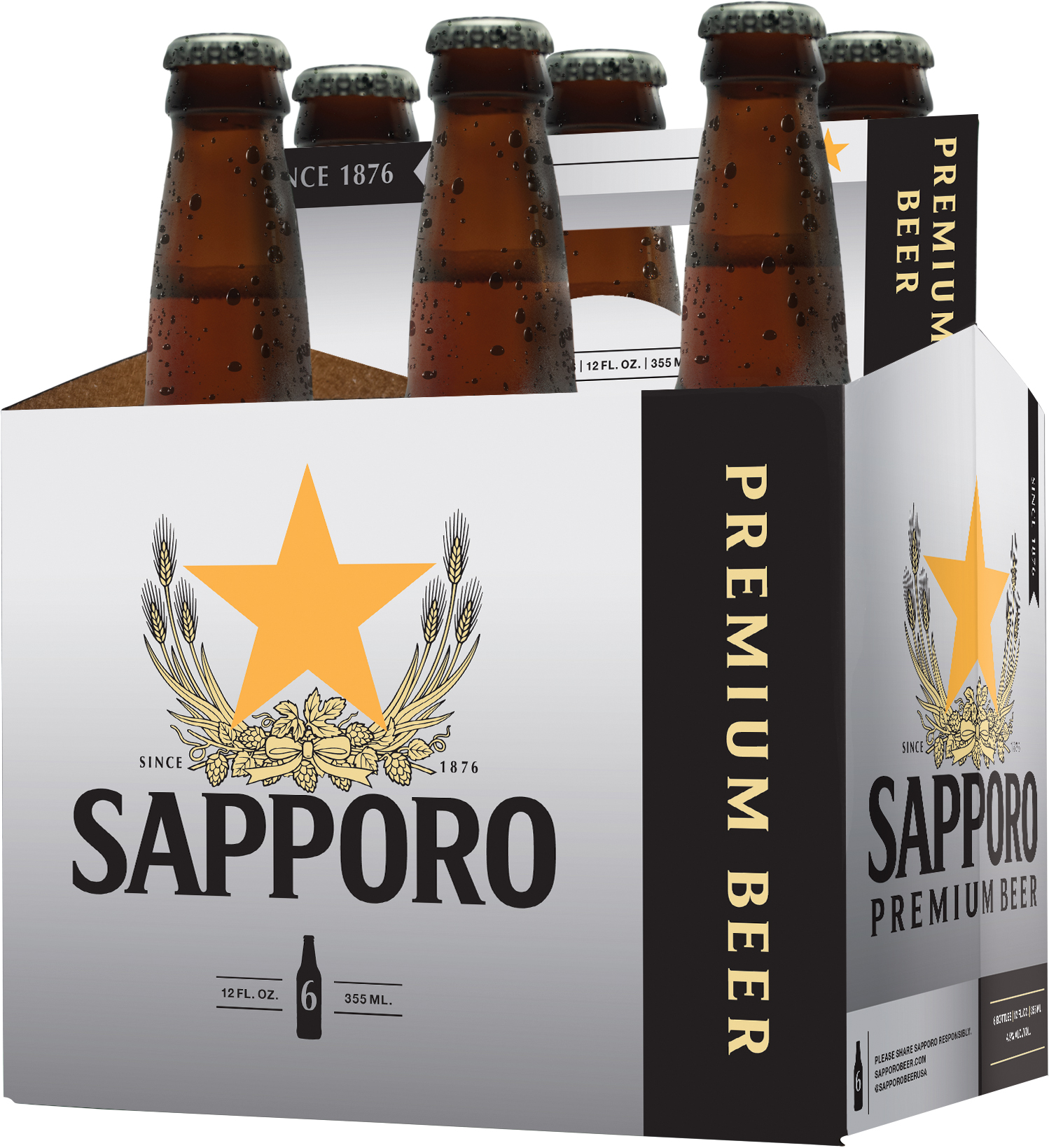 Sapporo Premium | 6 pack of 12 oz Bottle