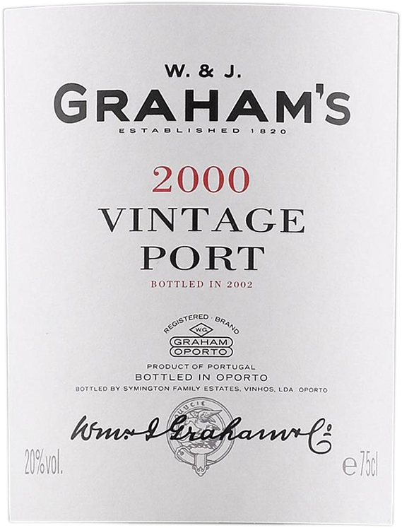 Graham's Vintage Port 2000 Half Bottle