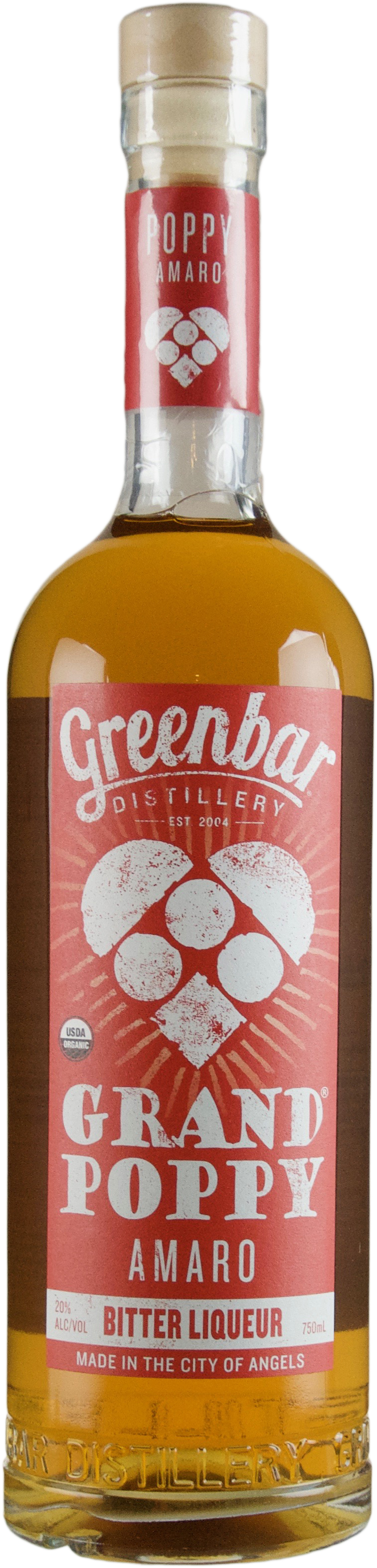 Greenbar Distillery Grand Poppy Amaro Bitter Liqueur