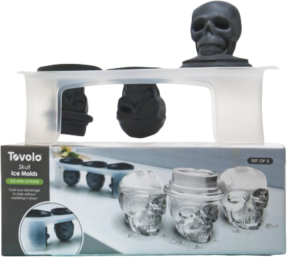 Tovolo Skull Ice Molds 3 Different Skull Molds Set of 3