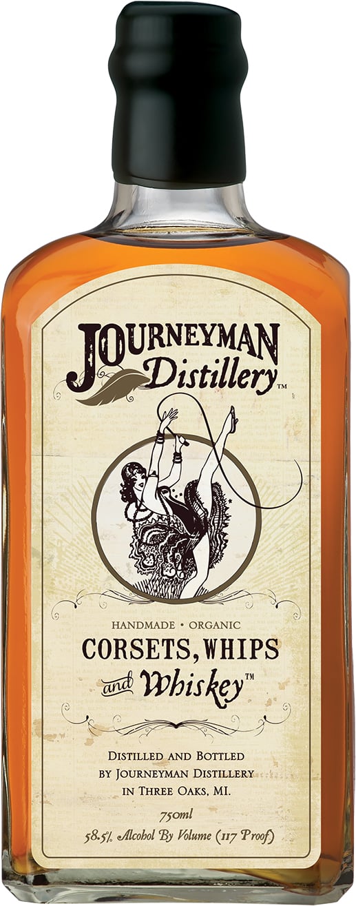 Journeyman Distillery Corsets Whips and Whiskey Barrel Strength Wheat Whiskey Limited Release