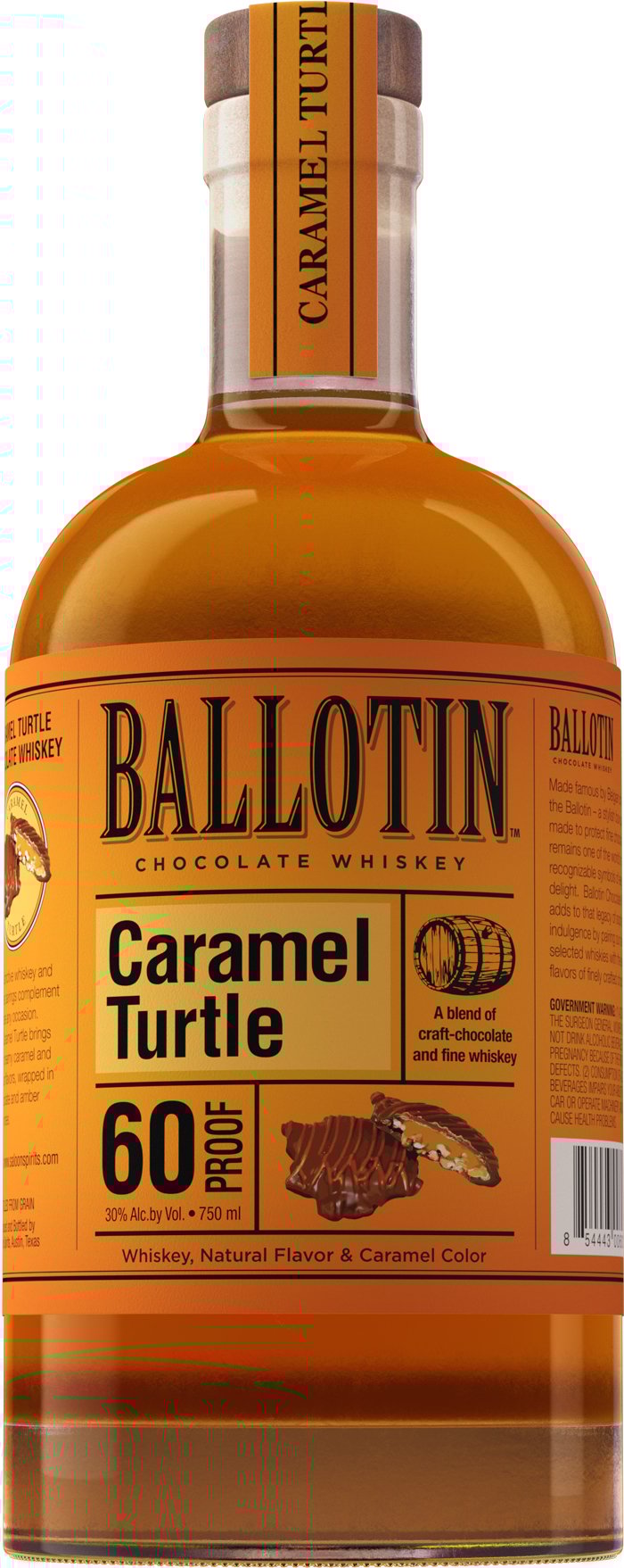 Ballotin Caramel Turtle Flavored Bourbon 750 ml Bottle