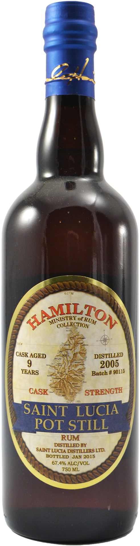 Hamilton St. Lucia 9 year old Vintage Pot Still Rum Cask Strength 2005