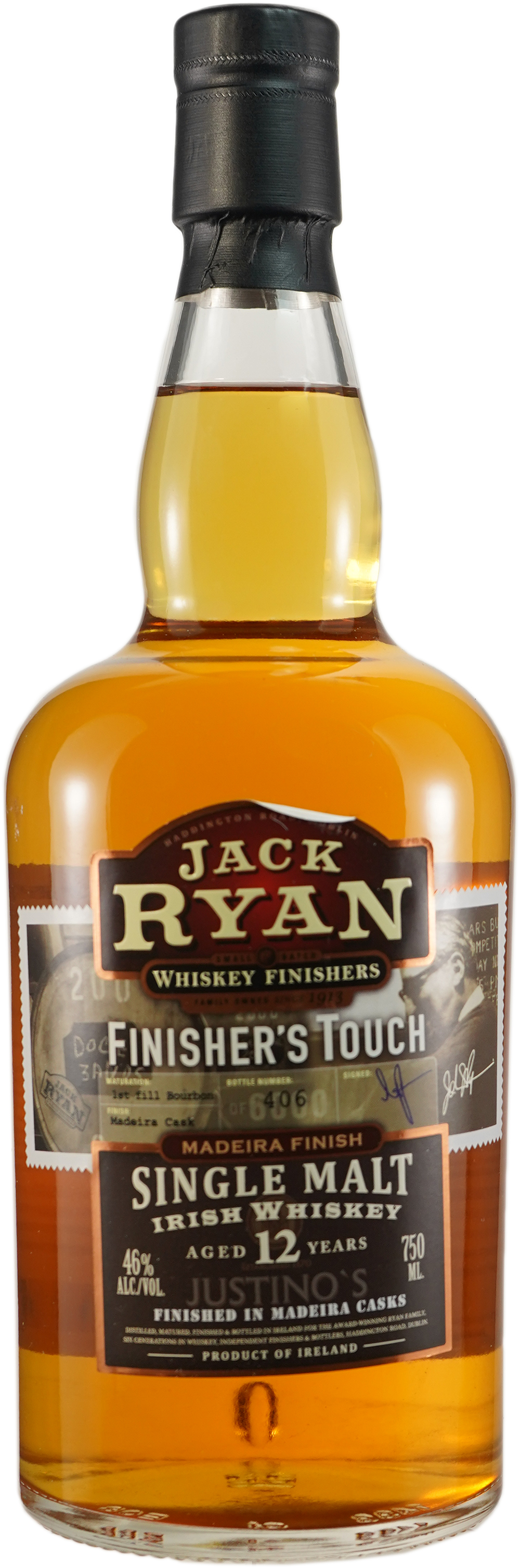Jack Ryan Beggar's Bush 12 year old Irish Single Malt Whiskey Bourbon Cask Matured