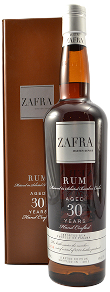 Zafra 30 year old Handcrafted Rum aged in ex Bourbon Barrels