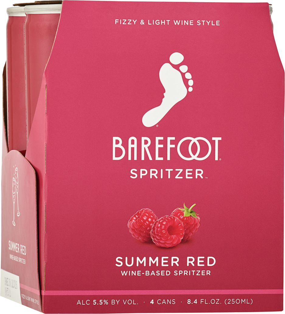 Barefoot Refresh Summer Red Spritzer 4 Pack Cans
