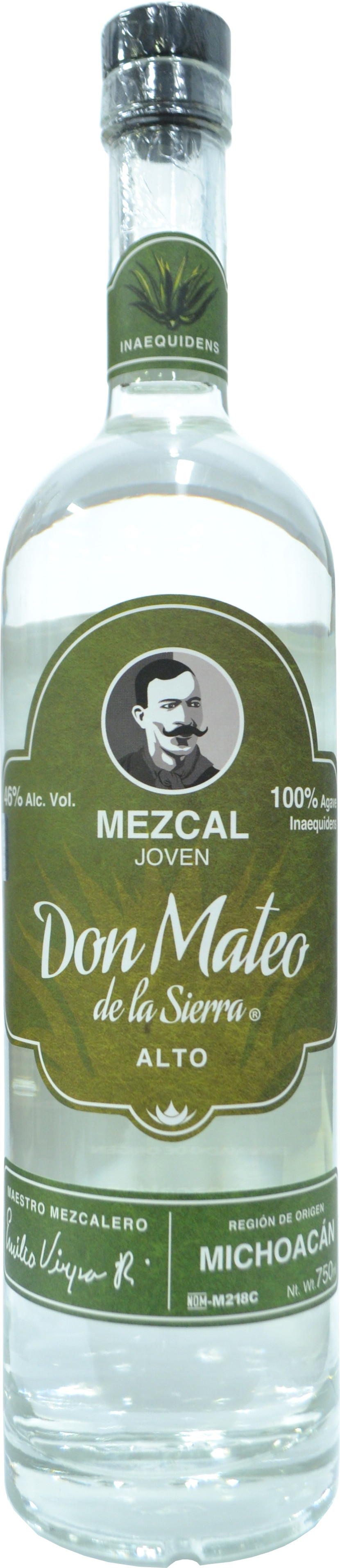 Mezcal Don Mateo de la Sierra Alto Joven Mezcal from Michoacan