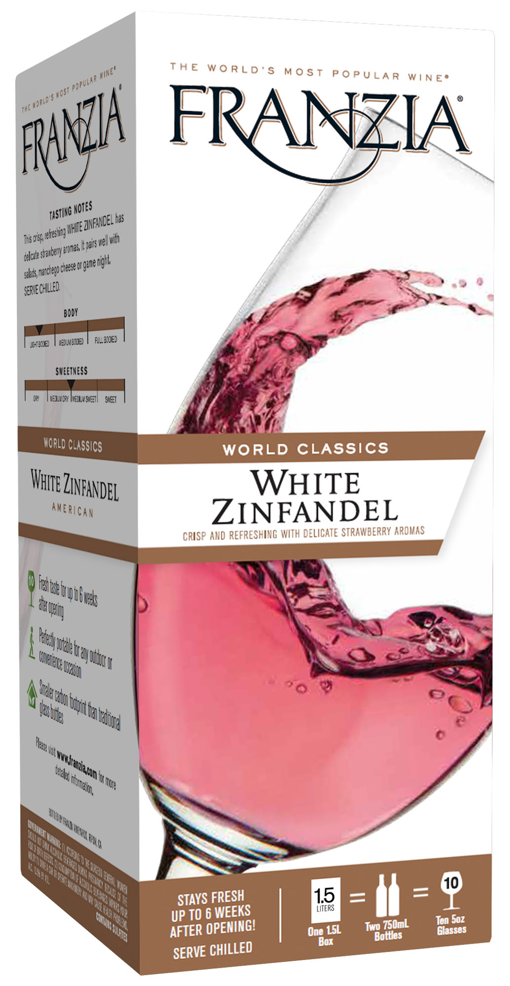 Franzia White Zinfandel Wine 5L Box Liter Shipt