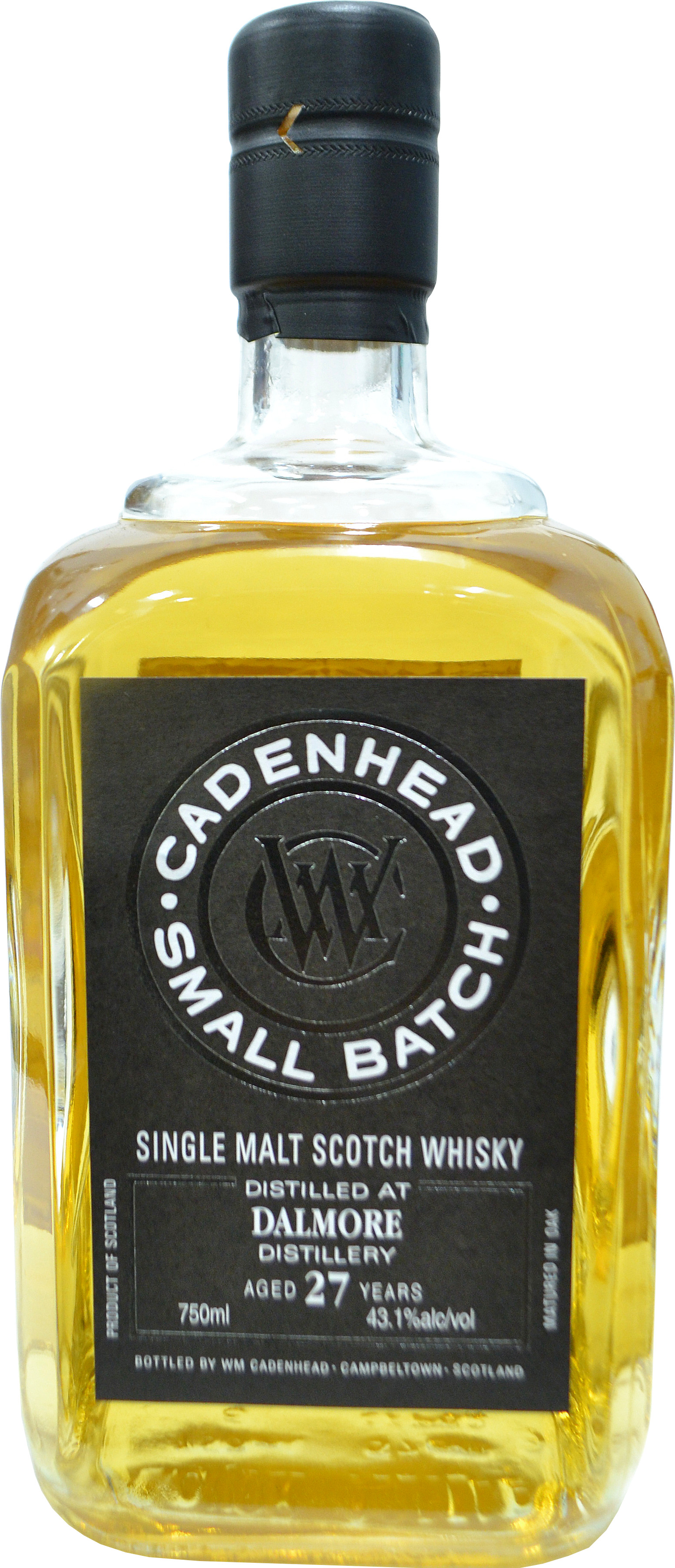 Cadenhead's Dalmore 27 year old ex Bourbon Barrel # 341 1989