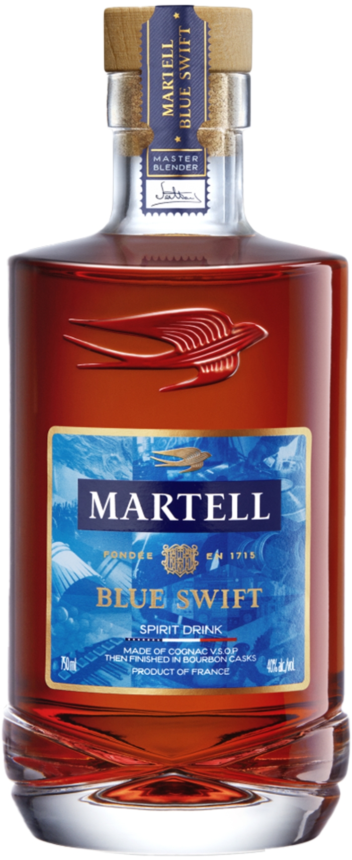 Martell Blue Swift 750 Ml Bottle Martell Blue Swift 750 Ml Bottle