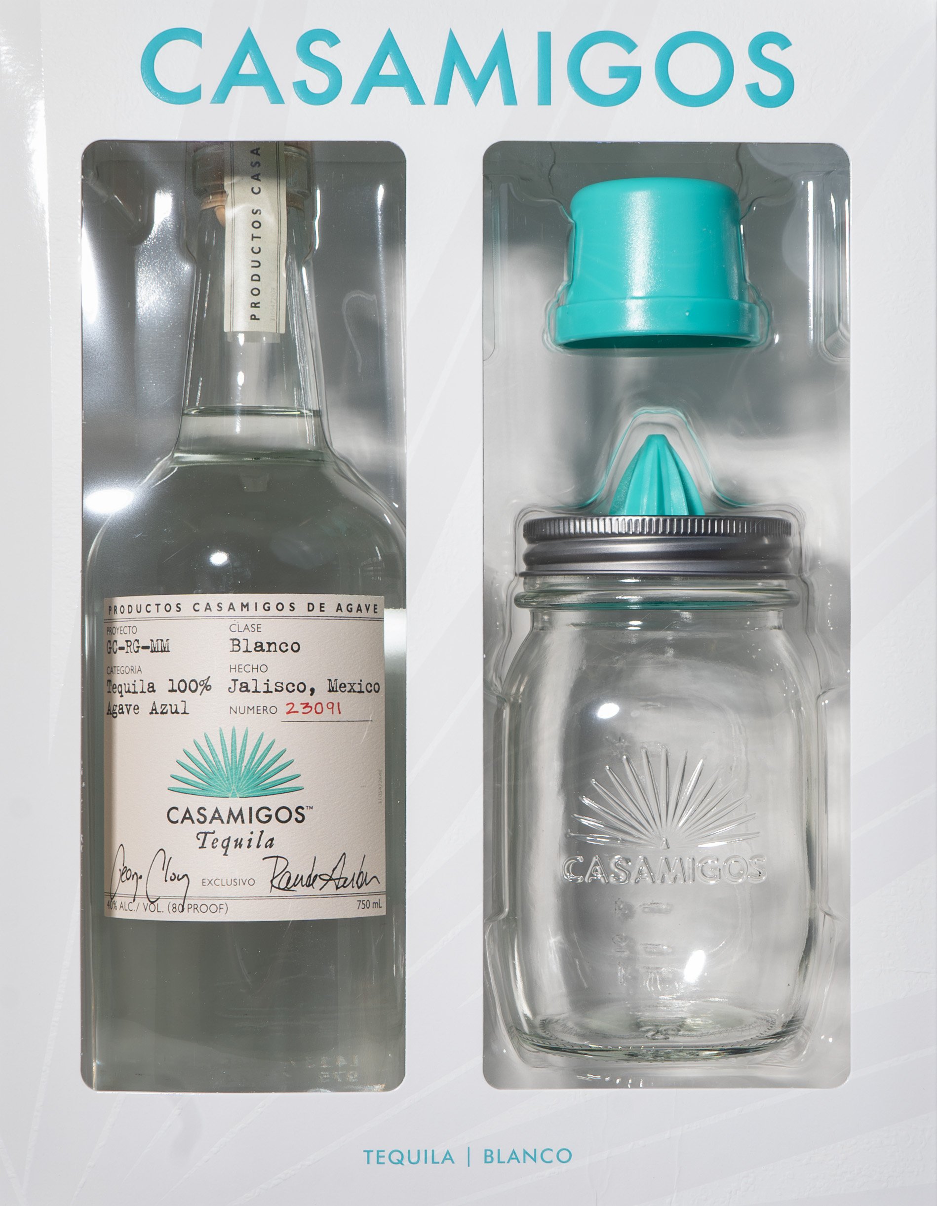 Casamigos Blanco Tequila with Rocks Glasses