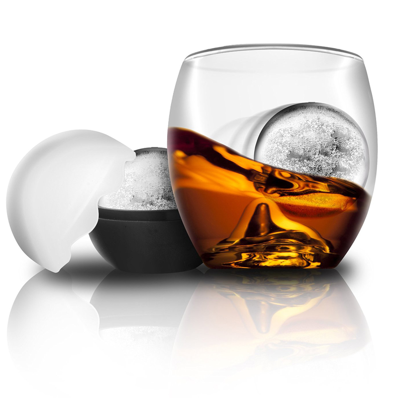 Final Touch On The Rocks Glass + Ice Ball Mold