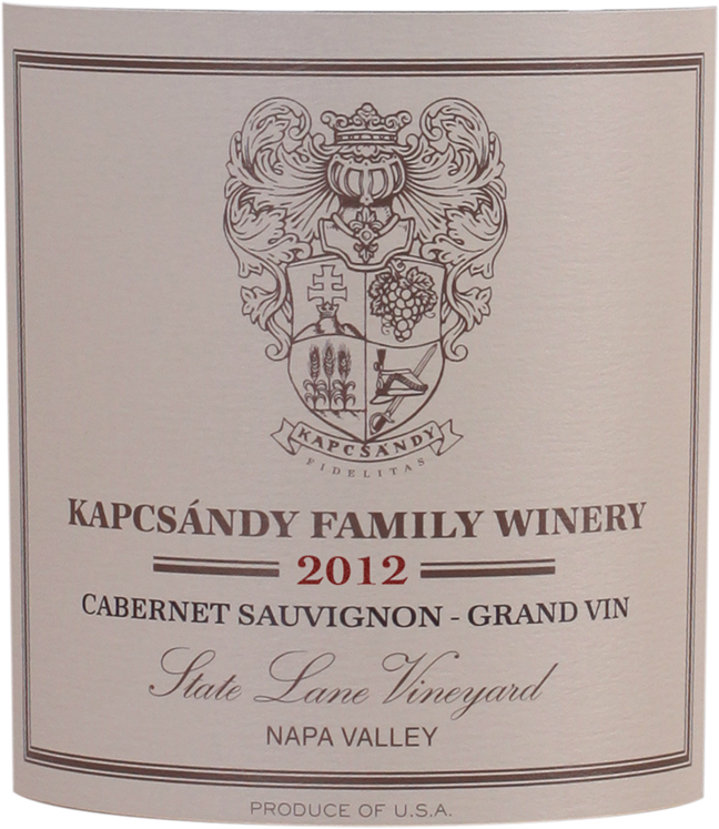 Kapcsandy Family Winery Estate Grand Vin Cabernet Sauvignon 2012
