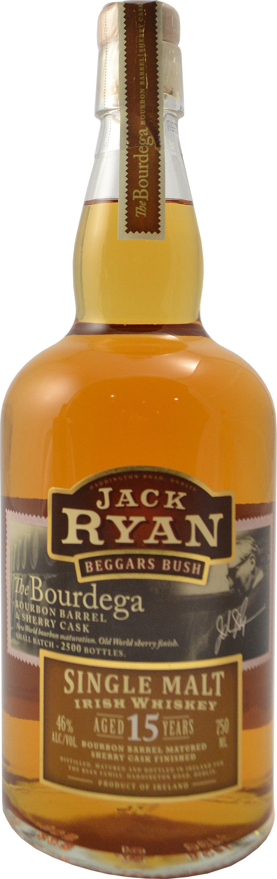 Jack Ryan Beggar's Bush The Bourdega 15 year old Sherry Cask Finished Irish Single Malt