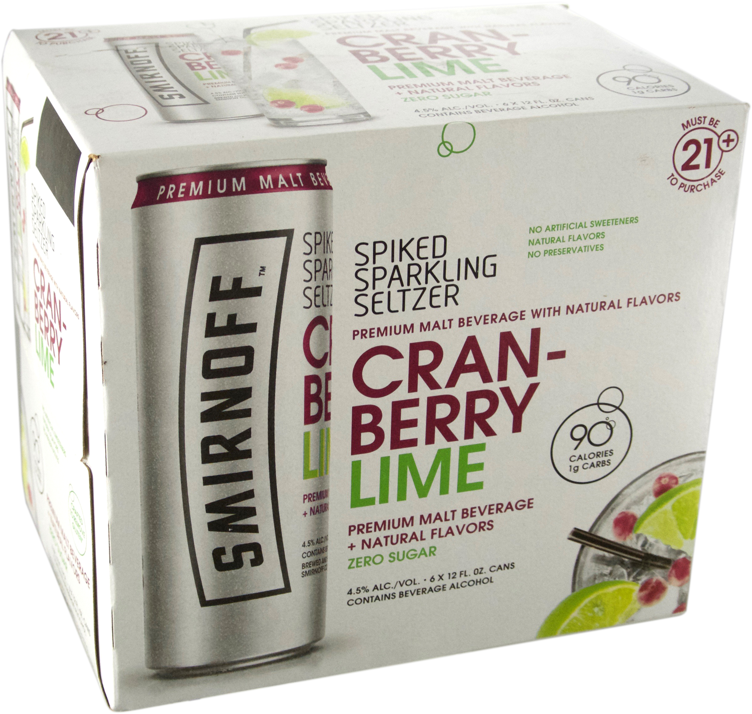 Smirnoff Spiked Sparkling Seltzer Cranberry Lime