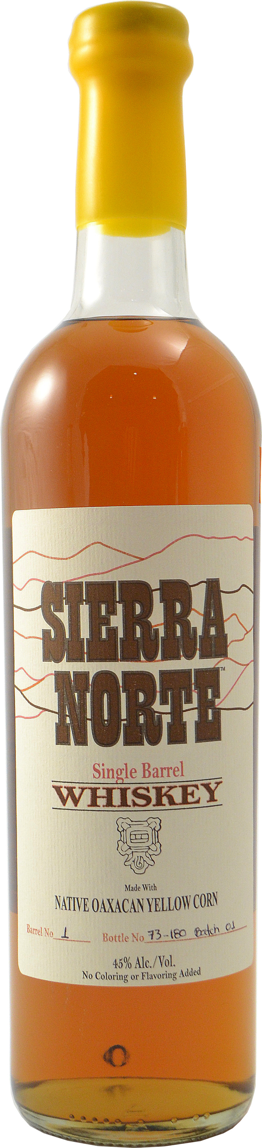 Sierra Norte Single Barrel Whiskey made with Native Oaxacan Yellow Corn