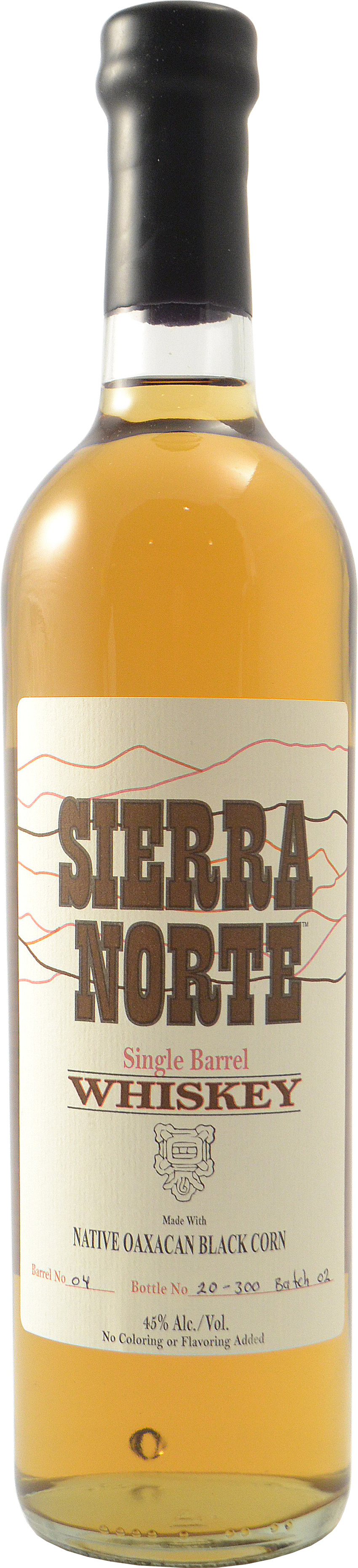 Sierra Norte Single Barrel Whiskey made with Native Oaxacan Black Corn