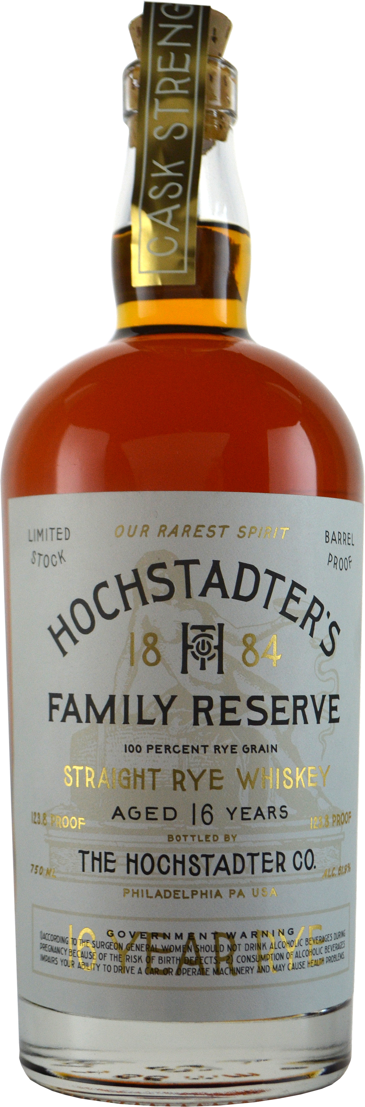 Hochstadter's Family Reserve 16 year old Limited Release Rye