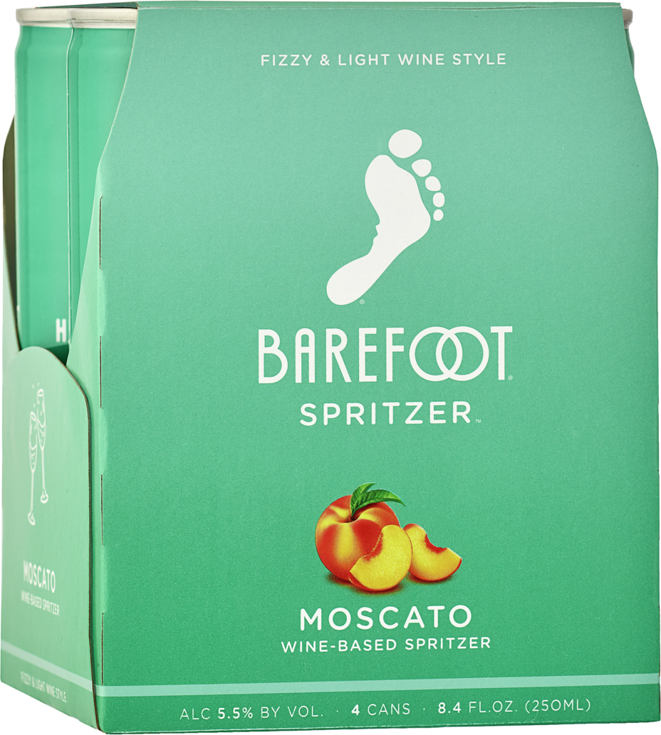 Barefoot Refresh Moscato Spritzer 4 Pack Cans