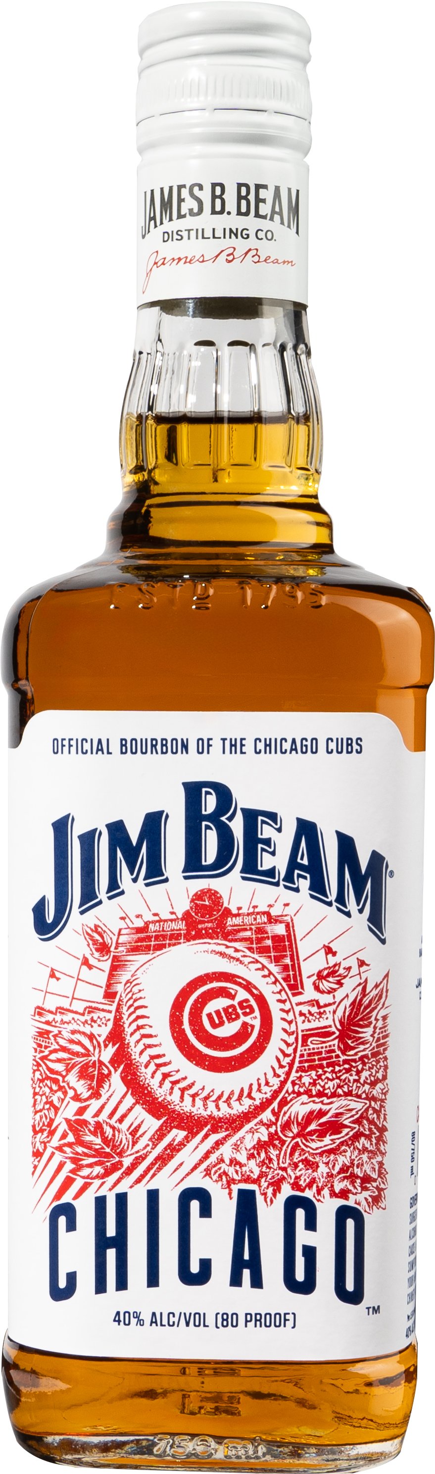 Jim Beam Bourbon Chicago Cubs Bottle