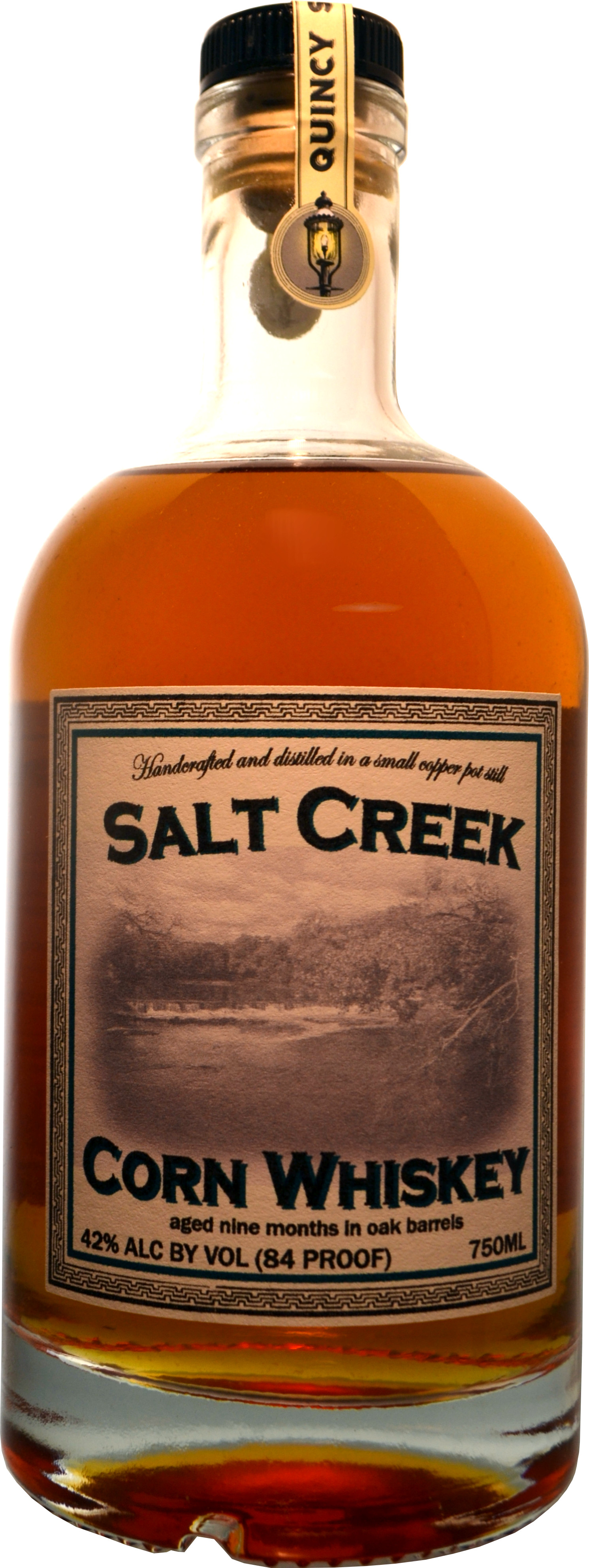 Quincy Street Distillery Salt Creek Corn Whiskey Aged at least 9 Months