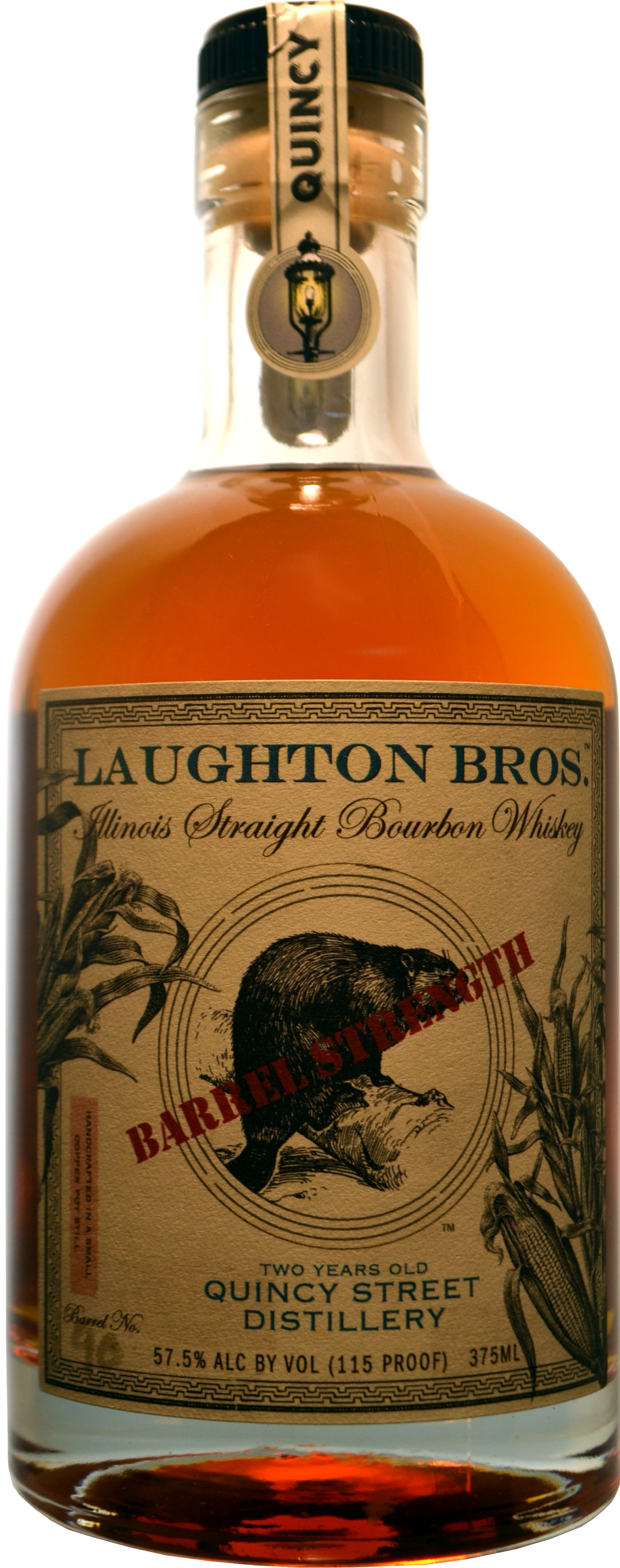 Quincy Street Distillery Laughton Brothers Illinois Straight Bourbon Barrel Strength